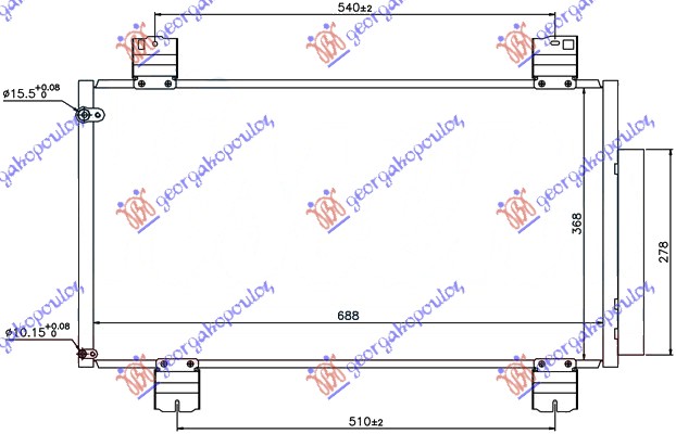 HLADNJAK KLIME 2.2 CDTi (685x37x16) HONDA ACCORD 2008-2015 (CW/CL/CN)