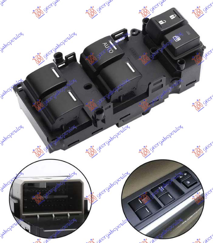 PREKIDAC U PREDNJIM VRATIMA (4 TASTERA) (37 PIN) HONDA ACCORD 2008-2015 (CW/CL/CN)