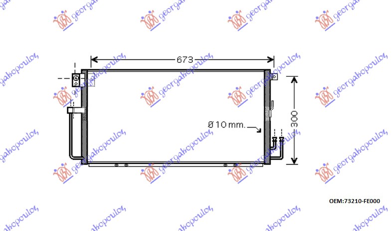 HLADNJAK KLIME 2.0 WRX (650x310x16) 2000-2002 SUBARU IMPREZA 2001-2008 (GD/GG)