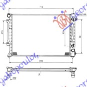 HLADNJAK MOTORA (AUTO) (63x45x30) AUDI A6 1997-2004 (4B2/4B4/4B5/4B6)