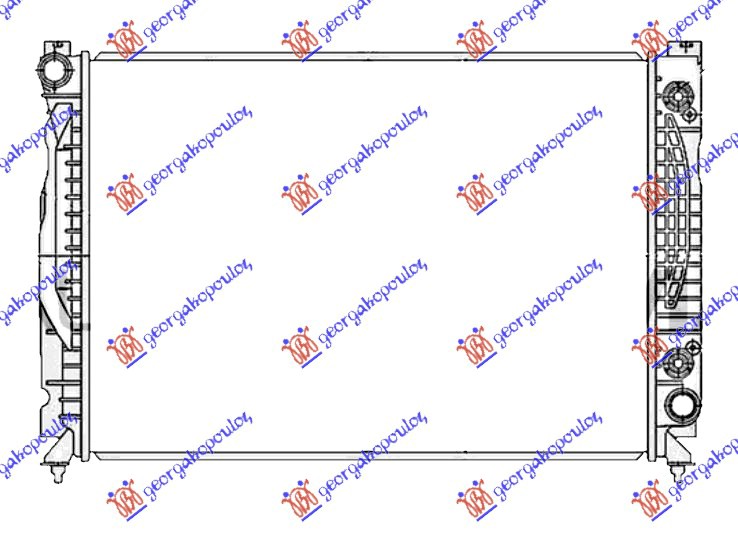 HLADNJAK MOTORA 2.7 T BENZIN (AUTO) (630x440x32) AUDI A6 1997-2004 (4B2/4B4/4B5/4B6)