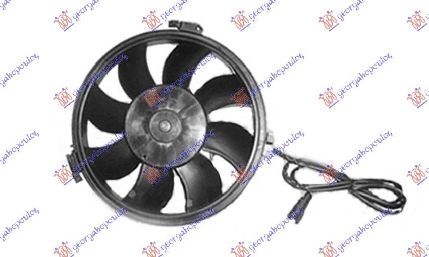 VENTILATOR KOMPLET (280mm) (DUGULJASTI KONEKTOR) VW PASSAT 2000-2005 (3B3/3B6)