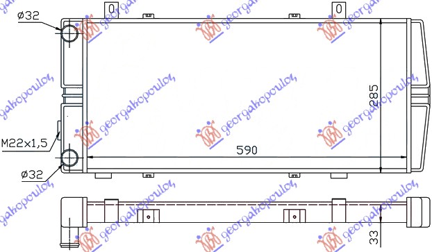 HLADNJAK MOTORA 1.6 (59x28) SKODA FELICIA 1998-2001 (6U1/6U5)