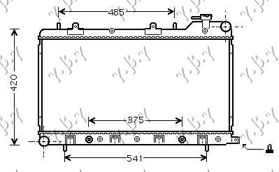 HLADNJAK MOTORA 1.6/1.8/2.0 16V (MAN/AUTO) (34x68.6) SUBARU FORESTER 1998-2002 (SF)
