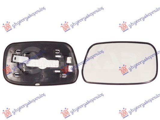 STAKLO RETROVIZORA SA GREJ. KOCKASTO KAC TOYOTA AVENSIS 1997-2003 (T22)