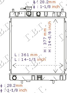 HLADNJAK MOTORA 1.0/1.3/1.4CC 16V (+/-AC) (38x36.8) NISSAN MICRA 1998-2000 (K11)