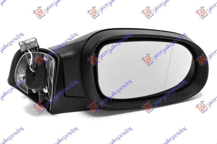 RETROVIZOR ELEKTRICNI PM (ELEKTRO-SKLOPIV) (7 PIN) (ASFERICNO STAKLO) MERCEDES A CLASS 1998-2004 (W168)