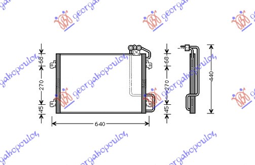 HLADNJAK KLIME (540x385) RENAULT MEGANE SDN 1999-2002 (LM0/LM1)