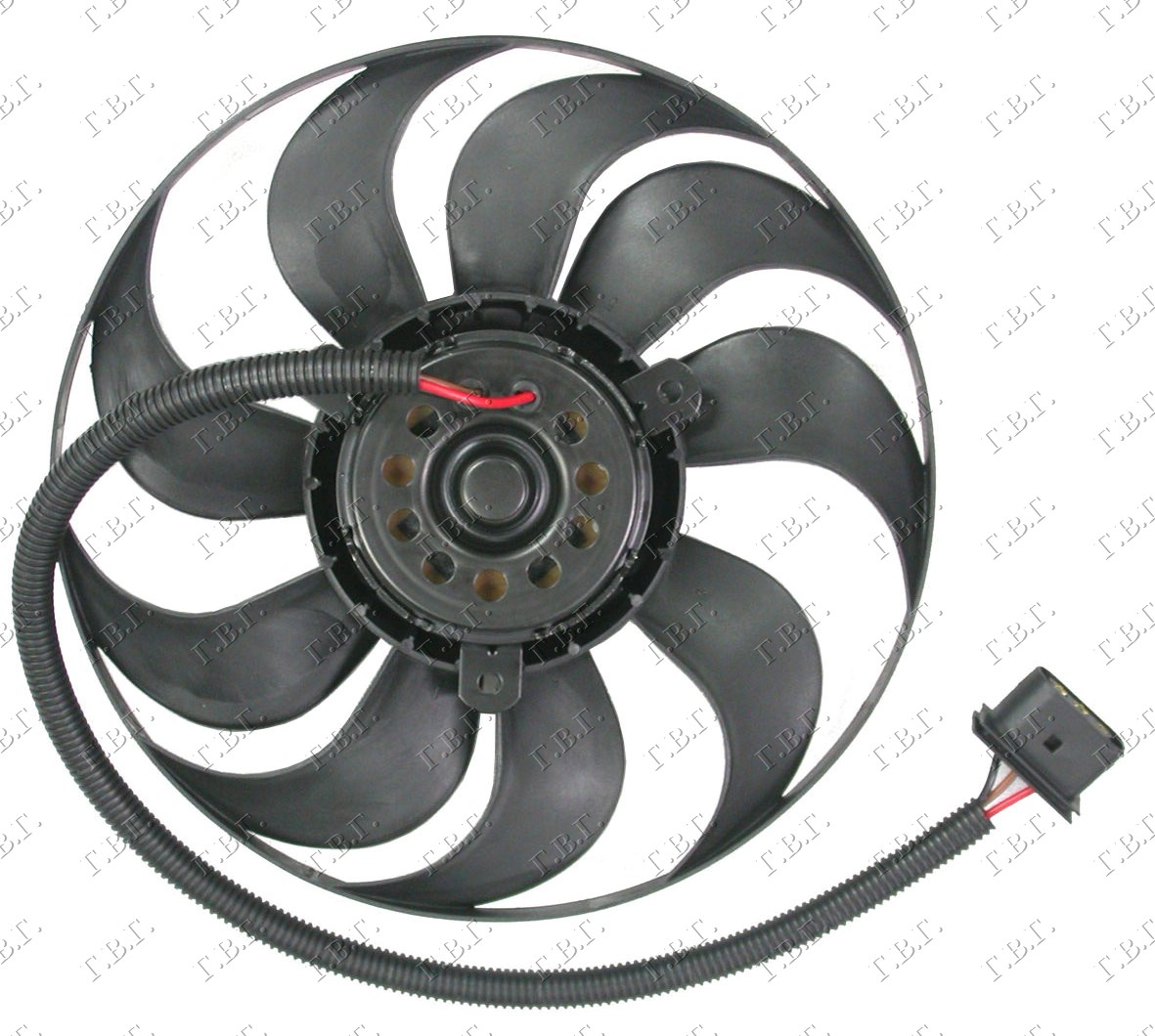VENTILATOR HLADNJAKA (MOTOR+ELISA) (290mm) (220/60w) (9 PERAJA) (3 PIN) SKODA OCTAVIA 4 1997-2010 (1U2/1U5)