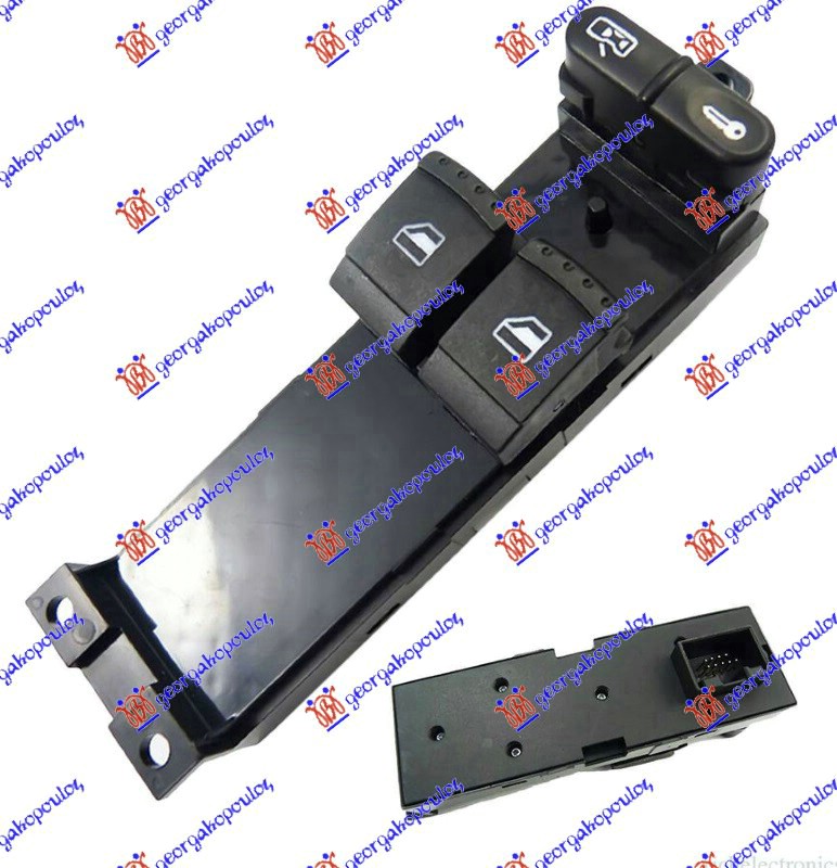 PREKIDAC U PREDNJIM VRATIMA (2 TASTERA) (ZELENO SVETLO) (6/9 PIN) SKODA OCTAVIA 4 1997-2010 (1U2/1U5)