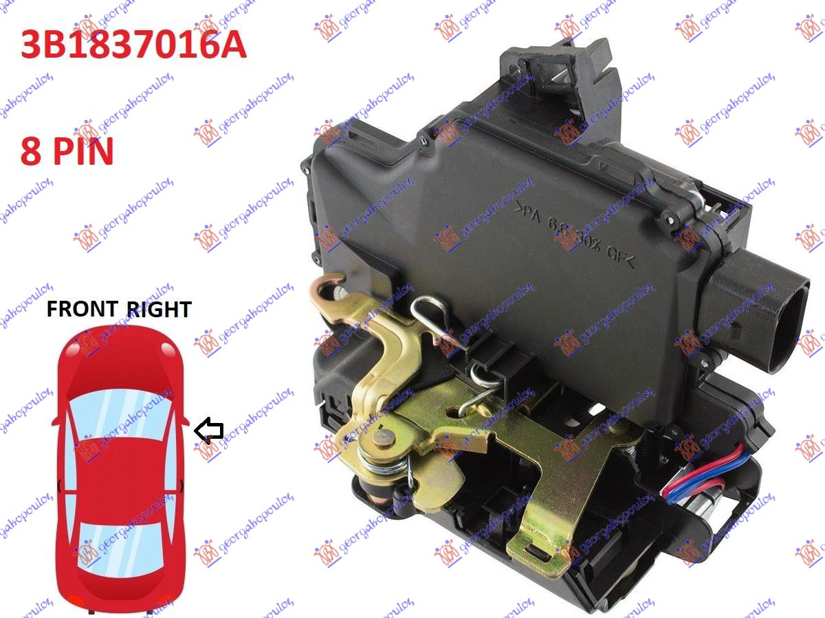 BRAVA PREDNJIH VRATA ELEKTRICNA (8pins) VW FOX 2005-2011 (5Z1/5Z3/5Z4/5Z5)