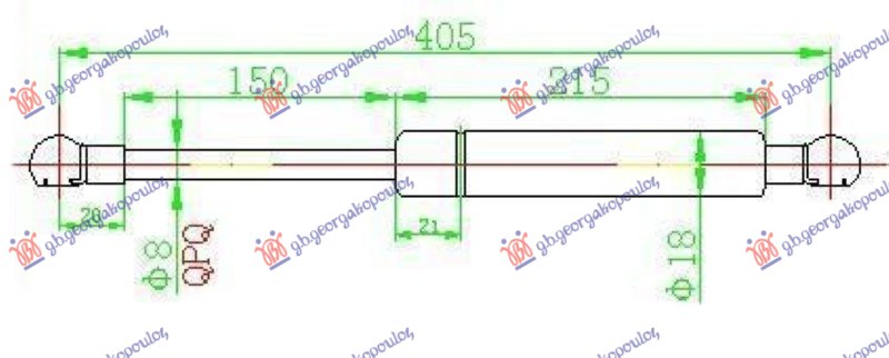 AMORTIZER GEPEK VRATA KARAVAN (403L-580N) SKODA OCTAVIA 4 1997-2010 (1U2/1U5)