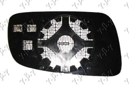 STAKLO RETROVIZORA SA GREJACEM (ASFERICNO) VW LUPO 1998-2005 (6X1/6E1)