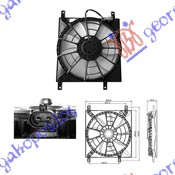 VENTILATOR KLIME 1.5i/1.6i16V VVTi FIAT SEDICI 2007- (189)