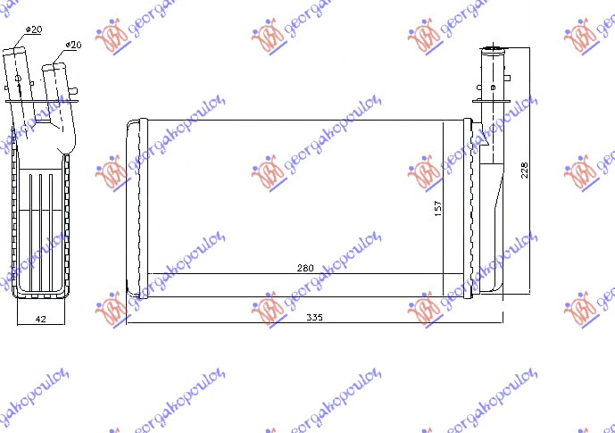 GREJAC KABINE (280x157x42) ALFA ROMEO 166 1998-2007 (936)