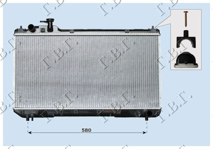 HLADNJAK MOTORA 2.0I 16V (+/-AC) (35x69.3) TOYOTA RAV 4 1998-2000 (XA10)