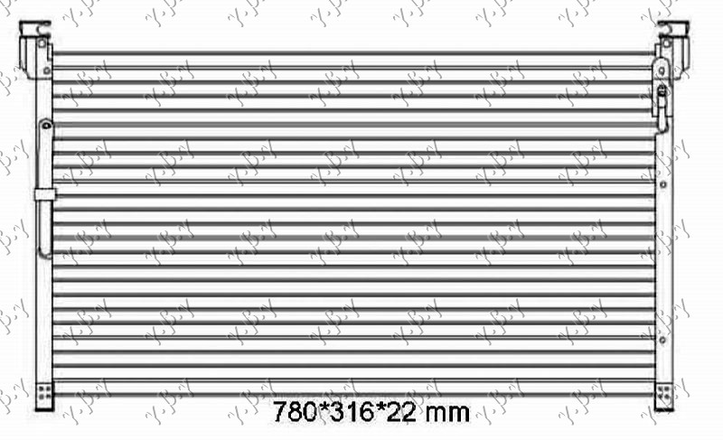 HLADNJAK KLIME 2.0i 16V (790x310) TOYOTA RAV 4 1998-2000 (XA10)