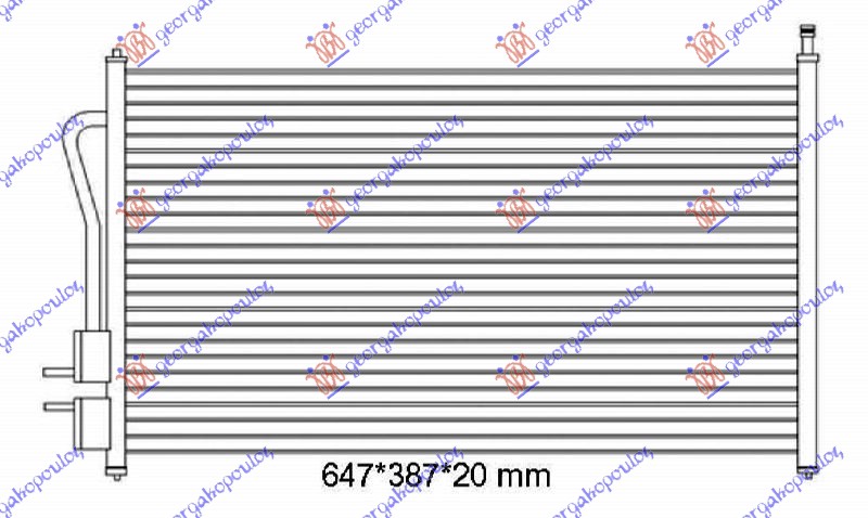 HLADNJAK KLIME BENZIN/DIZEL (620x365x16) FORD FOCUS 1998-2004 (DNW/DFW)