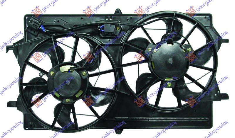 VENTILATOR (DUPLI) KOMPLET (BENZIN/DIZEL) (+AC) FORD FOCUS 1998-2004 (DNW/DFW)