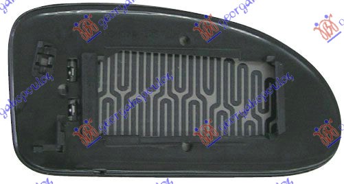 STAKLO RETROVIZORA SA GREJACEM (CETVRTASTO KACENJE) (KONVEKSNO) FORD FOCUS 1998-2004 (DNW/DFW)