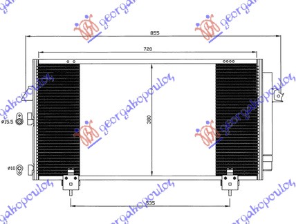 HLADNJAK KLIME ZA SVE MODELE BENZIN/DIZEL (730x400x16) TOYOTA RAV 4 2000-2005 (XA20)