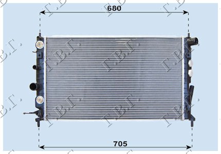 HLADNJAK MOTORA 2.5 24V (AUTO) (62.7x37) OPEL VECTRA B 1999-2002 (J96)