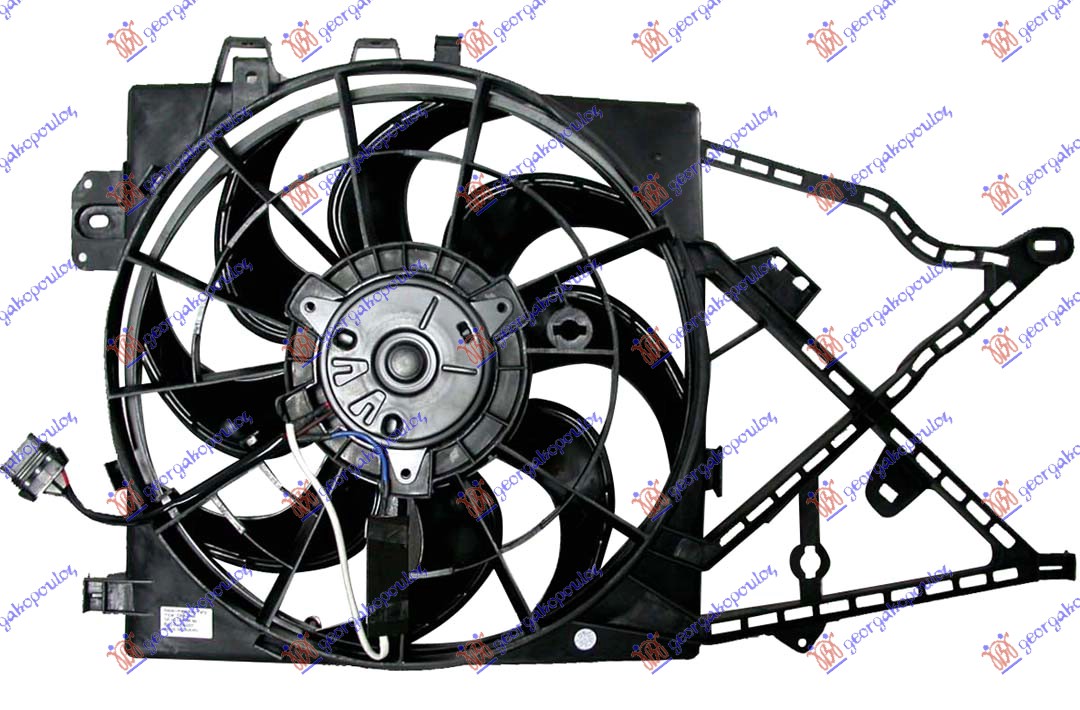 VENTILATOR HLADNJAKA KOMPLET (BENZIN/2.0 DTI) (+AC) OPEL VECTRA B 1999-2002 (J96)