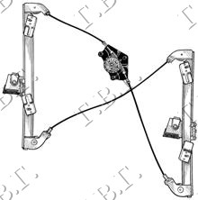 PODIZAC PREDNJEG PROZORA ELEKTRICNI (BEZ MOTORA) SEAT TOLEDO 1999-2004 (1M2)
