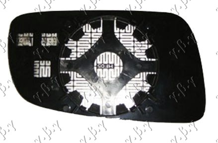 STAKLO RETROVIZORA SA GREJACEM PLAVO (ASFERICNO) SEAT IBIZA 1999-2002 (6K1)