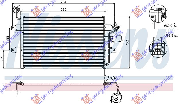 HLADNJAK KLIME (525x362) SEAT CORDOBA 1999-2002 (6K1/6K2)