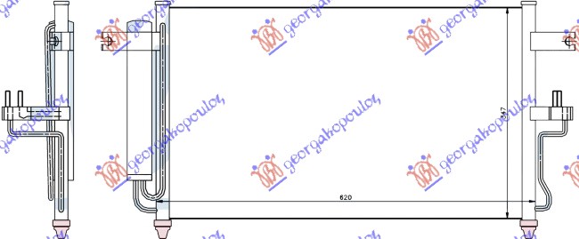 HLADNJAK KLIME BENZIN/DIZEL (570x355) HYUNDAI ACCENT SDN 1999-2002 (LC)
