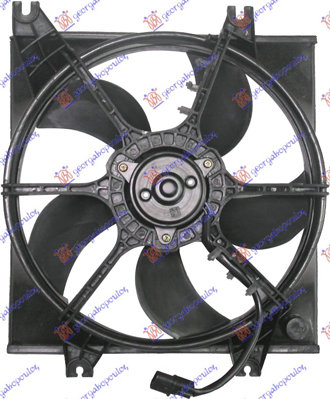 VENTILATOR KOMPLET (BENZIN) (330mm) (2 PIN) HYUNDAI ACCENT SDN 1999-2002 (LC)