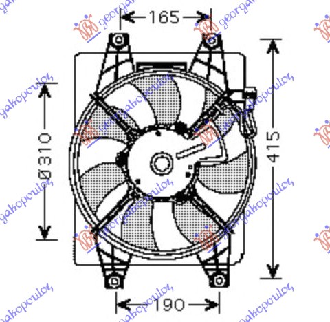 VENTILATOR KLIME KOMPLET (BENZIN/DIZEL) (MAN/AUTO) HYUNDAI ACCENT SDN 1999-2002 (LC)