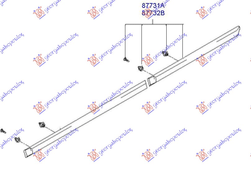 LAJSNA ZADNJIH VRATA (ORIGINALNI) HYUNDAI ACCENT L/B 1999-2002 (LC)