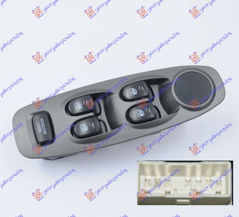 PREKIDAC U PREDNJIM VRATIMA (4 TASTERA) (11 PIN) HYUNDAI ACCENT SDN 1999-2002 (LC)