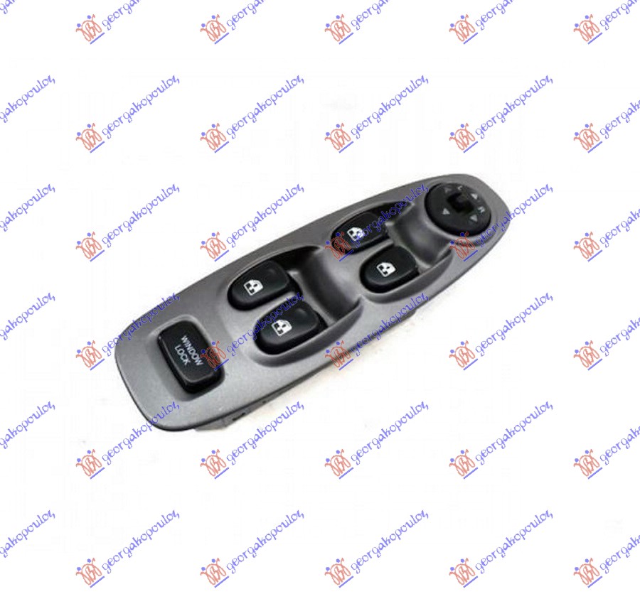 PREKIDAC U PREDNJIM VRATIMA (4 TASTERA) (CRNI OKVIR) (11+7 PIN) HYUNDAI ACCENT H/B-L/B 2003-2005 (LC)