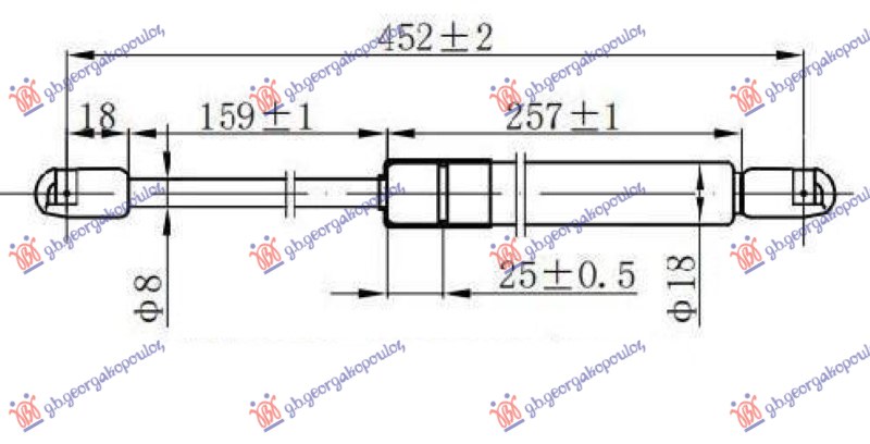 AMORTIZER HAUBE (453L-290N) HYUNDAI COUPE 1999-2001 (RD)