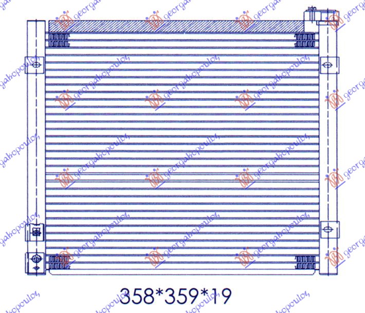 HLADNJAK KLIME BENZIN (33x365x16) HONDA CIVIC SEDAN 1999-2000 (EK/SO)