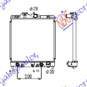 HLADNJAK MOTORA ZA SVE MODELE BENZIN (AUTO) (350x350x26) HONDA CIVIC H/B 1999-2000 (EJ/EM1/EK)