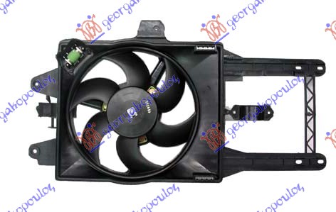 VENTILATOR HLADNJAKA KOMPLET (BENZIN) (-AC) 00- LANCIA Y 1996-2003 (840)