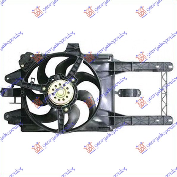 VENTILATOR HLADNJAKA KOMPLET (BENZIN) (+AC) 00- LANCIA Y 1996-2003 (840)