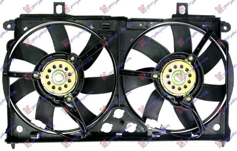 VENTILATOR HLADNJAKA (DUPLI) KOMPLET (BENZIN/DIZEL) (+AC) CITROEN SAXO 1999-2004 (S0/S1)