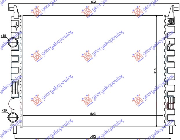 HLADNJAK MOTORA 1.9 D-JTD (520x378x23) 00- FIAT STRADA 1999-2005 (178/278)