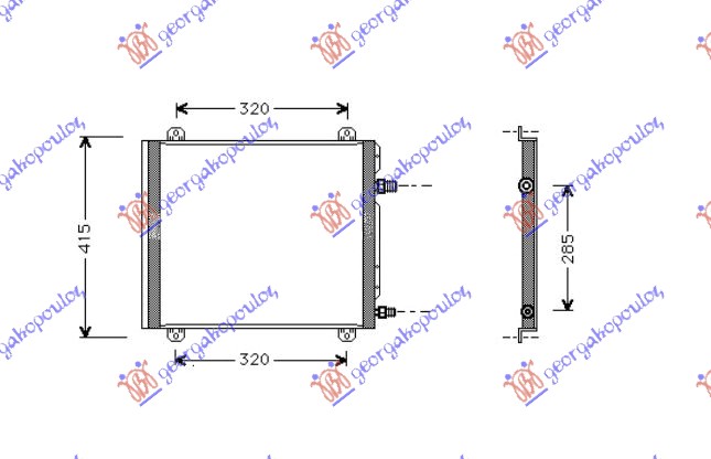 HLADNJAK KLIME (38x390) RENAULT TWINGO 1998-2000 (C06)