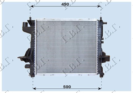 HLADNJAK MOTORA 1.1/1.2 (+AC) (43x39.5) RENAULT TWINGO 2000-2007 (C06)