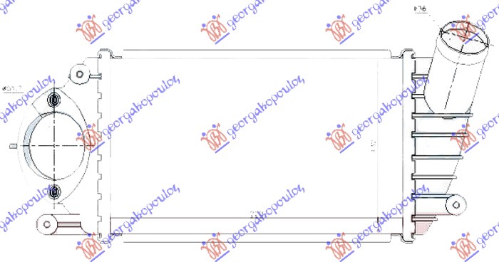 HLADNJAK INTERKULERA 1.4 TDi DIZEL (220x130x40) VW LUPO 1998-2005 (6X1/6E1)