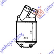 HLADNJAK INTERKULERA 1.9 TD (182x205x85) RENAULT MEGANE L/B 1999-2002 (BA0/BA1)