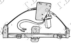PODIZAC ZADNJEG PROZORA ELEKTRICNI (A KVALITET) RENAULT MEGANE L/B 1999-2002 (BA0/BA1)