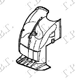 POTKRILO (PREDNJI DEO) PLASTICNO RENAULT MEGANE COUPE-CABRIO 1999-2002 (EA0/EA1)