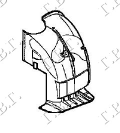 POTKRILO (PREDNJI DEO) PLASTICNO RENAULT MEGANE COUPE-CABRIO 1999-2002 (EA0/EA1)